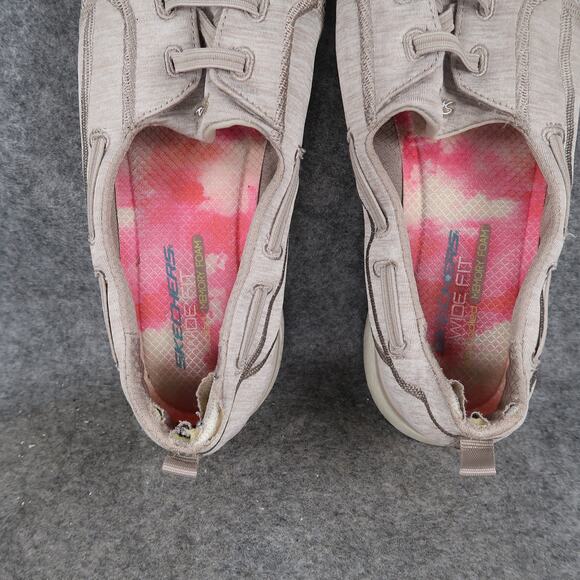 Skechers Shoes Womens 9 Casual Slip On Loafer Sneaker Wide Fit Memory Foam Comfy - Picture 8 of 14